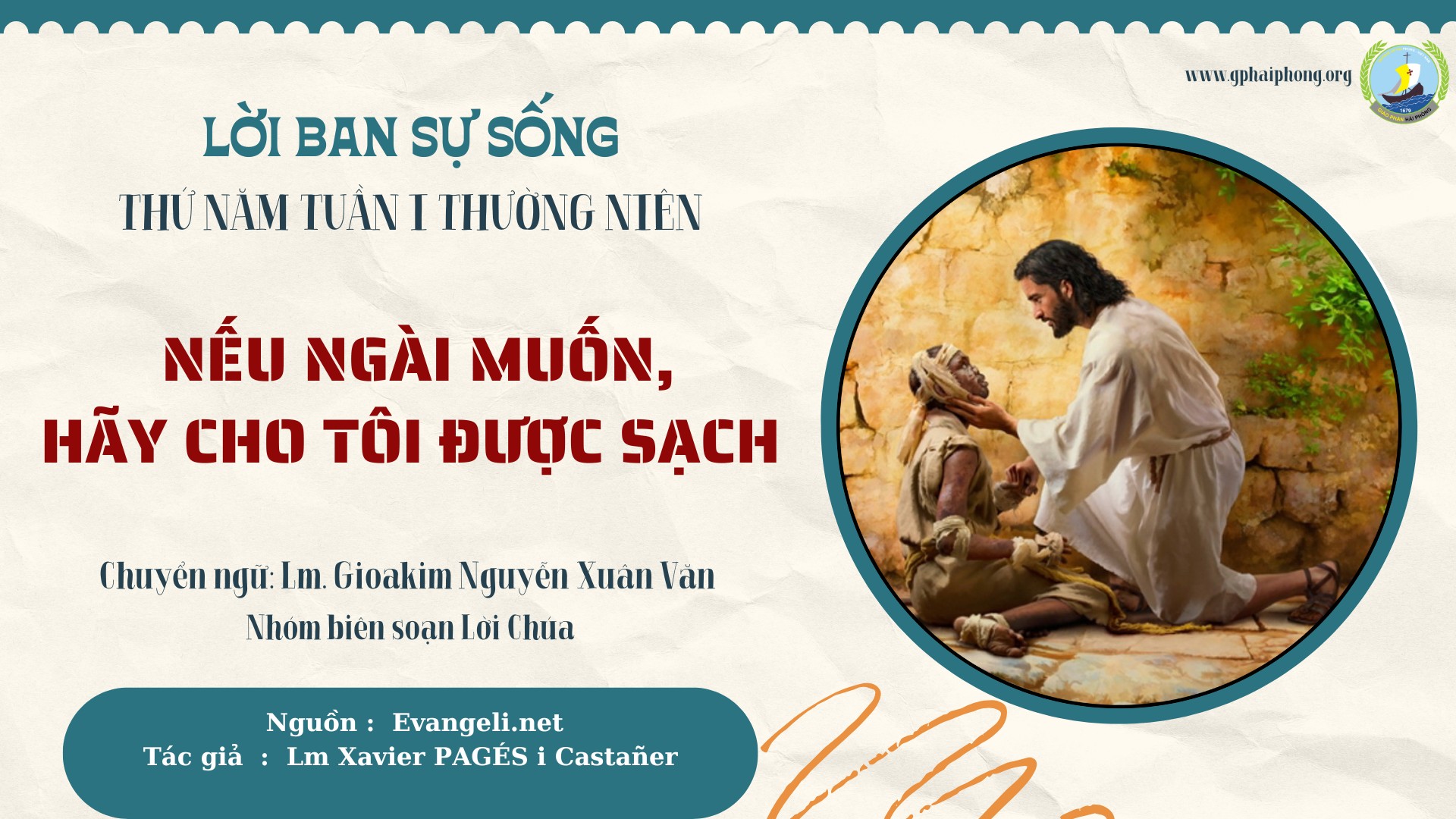 Lời ban Sự sống: Nếu Ngài muốn, hãy cho tôi được sạch_Thứ Năm Tuần I mùa Thường niên